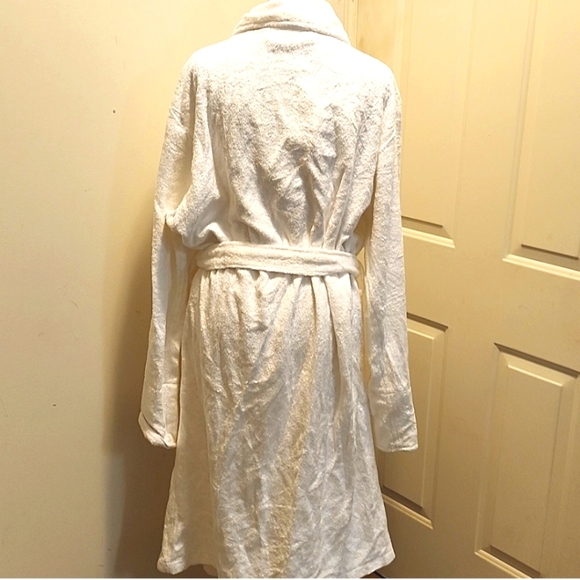 Fishers Finery BATH COZY Robe Bamboo Viscose / Cotton White L/ XL UNISEX NWT - Picture 2 of 8